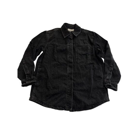Hudson Shacket in Stone Black